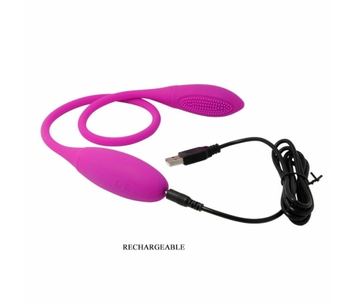 Pretty Love Snaky Deluxe Flexible Dual-Motor Vibrator 7 Modes Purple 60cm