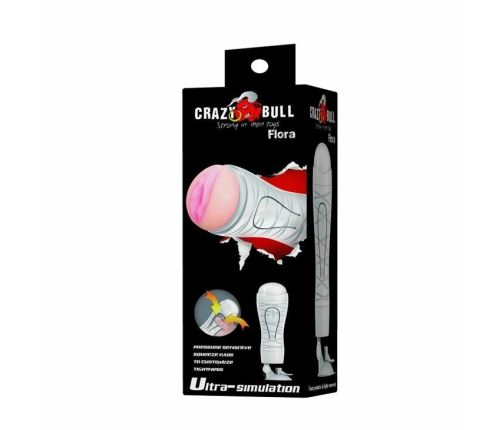 Crazy Bull Flora Personal Intimate Device with Suction Base, 28.3cm Skin-Touch