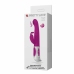 Pretty Love Hugh Rabbit Lilac - Dual Motor Silicone Intimate Device, 22.5cm