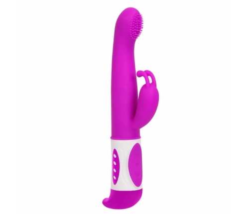 Pretty Love Hugh Rabbit Lilac - Dual Motor Silicone Intimate Device, 22.5cm