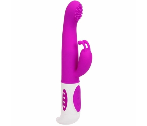 Pretty Love Hugh Rabbit Lilac - Dual Motor Silicone Intimate Device, 22.5cm