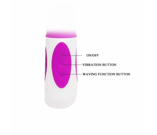 Pretty Love Hugh Rabbit Lilac - Dual Motor Silicone Intimate Device, 22.5cm