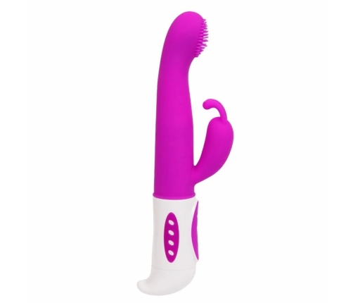 Pretty Love Hugh Rabbit Lilac - Dual Motor Silicone Intimate Device, 22.5cm