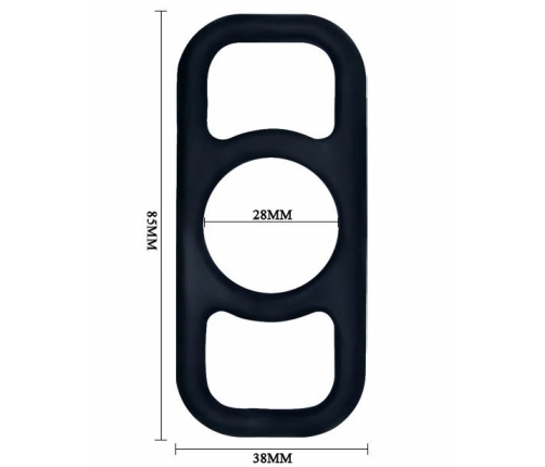 Baile Training Silicone Adjustable Support Rings Set of 3 Black
