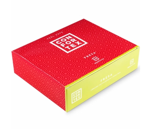 Confortex Strawberry Scented Anatomical Condoms 144 pcs Pink Transparent