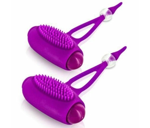 Pretty Love Bancroft Vibrating Silicone Nipple System, 2 pcs, Black