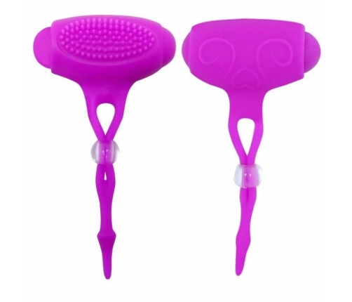 Pretty Love Bancroft Vibrating Silicone Nipple System, 2 pcs, Black