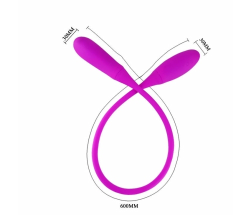 Pretty Love Smart Snaky 7+3 Vibration Flexible Dual-End Silicone Model