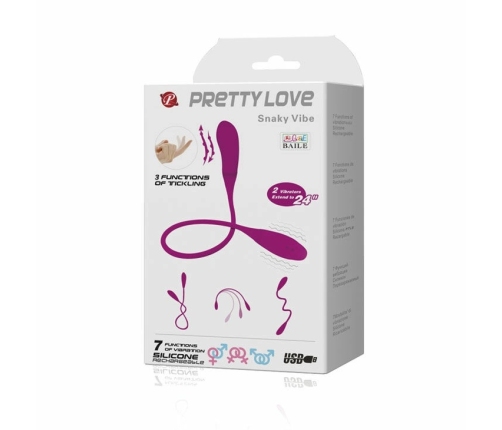 Pretty Love Smart Snaky 7+3 Vibration Flexible Dual-End Silicone Model