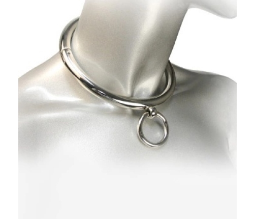 Metal Hard Steel Collar with O-Ring, 18 cm, Shiny Finish, Adjustable