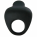 Pretty Love Thimble Black Silicone Vibrating Ring - Adjustable System