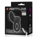 Pretty Love Cobra Silicone Vibrating Ring Black 7cm Adjustable Fit