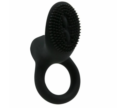 Pretty Love Cobra Silicone Vibrating Ring Black 7cm Adjustable Fit
