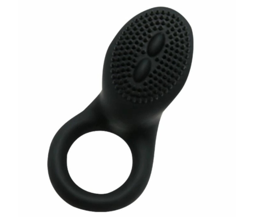 Pretty Love Cobra Silicone Vibrating Ring Black 7cm Adjustable Fit