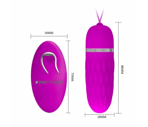 Pretty Love Flirtation Dawn Lilac Silicone Remote Vibrating Egg 12 Modes