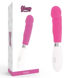 Glossy Paul Pink Vibrator - 10-Mode, Waterproof, 12cm, Silicone Glossy Paul Pink Vibrator - 10-Mode, Waterproof, 12cm, Silicone