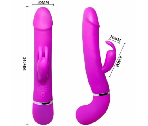 Pretty Love Henry Multi-Function Vibrator 12 Modes USB Rechargeable Pink