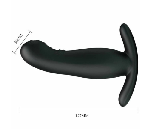 Pretty Love Prostate Model Vibrating Intimate Device, Silicone, Black