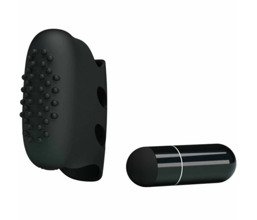 Pretty Love Flirtation Steward Black - Vibrating Silicone Finger Device