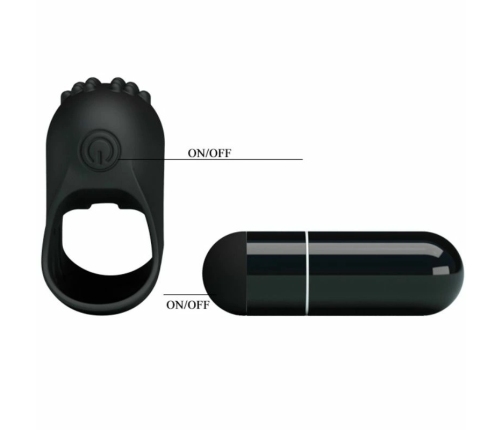Pretty Love Flirtation Steward Black - Vibrating Silicone Finger Device