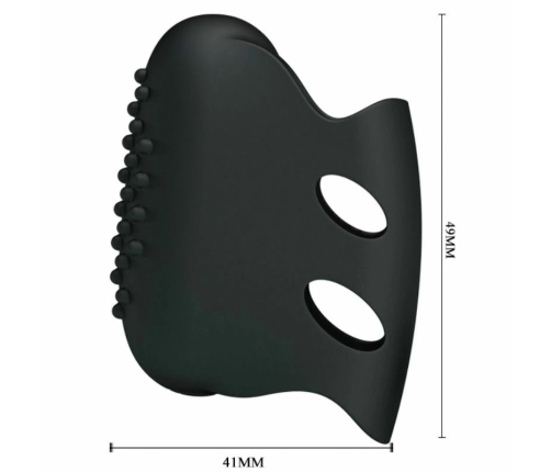 Pretty Love Flirtation Steward Black - Vibrating Silicone Finger Device