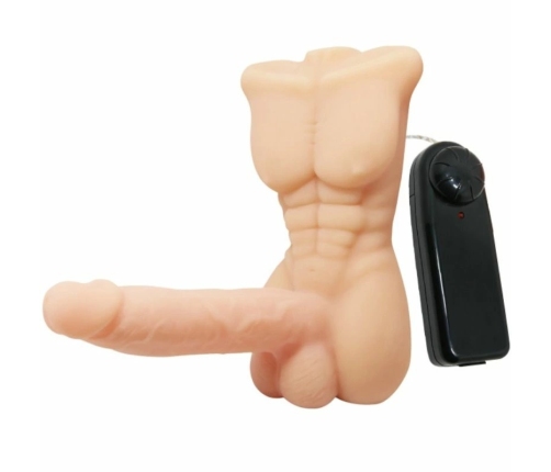 Baile Temptation Bigger Man Vibrating Torso Model, Multi-Speed, TPR/ABS