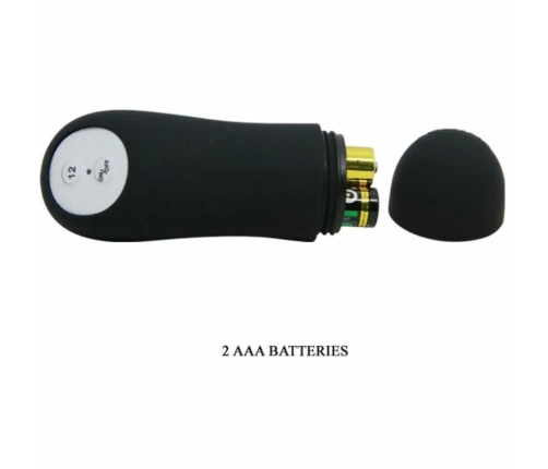 Pretty Love Silicone Intimate Plug Black 12 Vibration Modes Remote Control