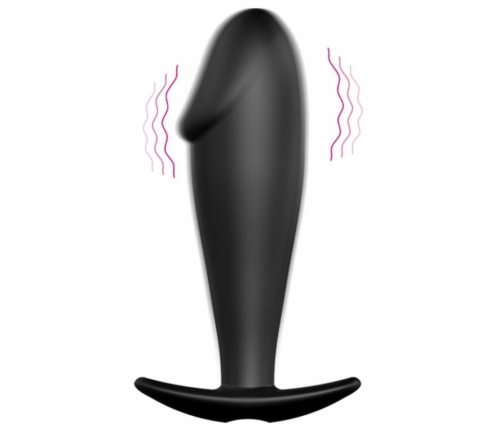 Pretty Love Silicone Intimate Plug Black 12 Vibration Modes Remote Control