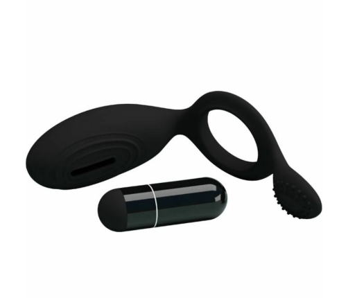 Pretty Love Ethel Black Silicone Vibrating Intimate Ring