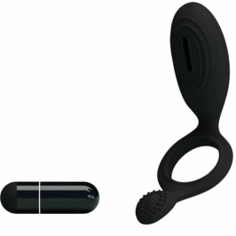Pretty Love Ethel Black Silicone Vibrating Intimate Ring
