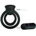 Pretty Love Esther Intimate Silicone Ring with Vibrating Feature Black