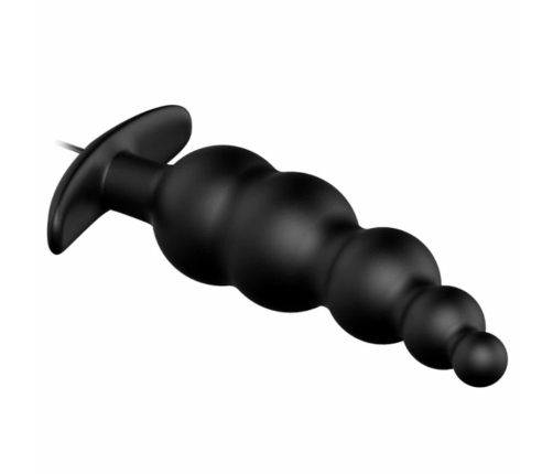 PRETTY LOVE - PLUG ANAL SILICONA ESTIMULACIÓN EXTRA Y 12 MODOS VIBRACIÓN NEGRO CONTROL REMOTO