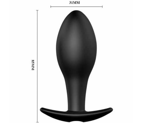 Pretty Love Anchor Shape Silicone Plug 12 Vibration Modes Black 85mm