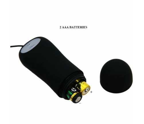 Pretty Love Anchor Shape Silicone Plug 12 Vibration Modes Black 85mm