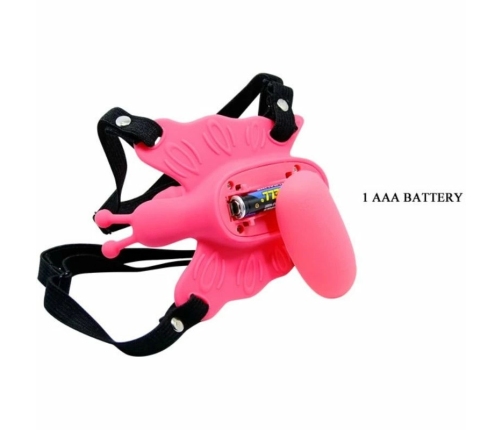 Baile Ultra Passionate Vibrating Butterfly Harness, 10 Modes, Silicone