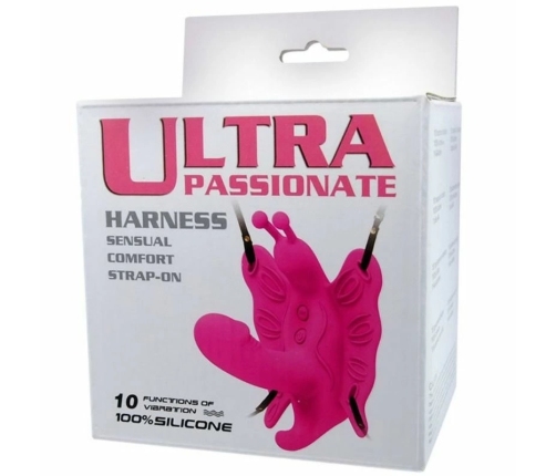 Baile Ultra Passionate Vibrating Butterfly Harness, 10 Modes, Silicone