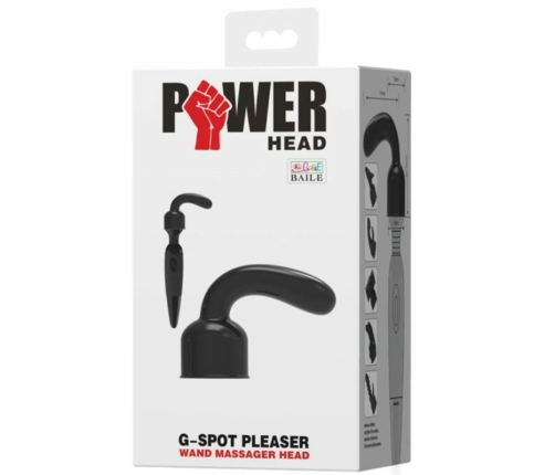 Baile Power Head - Interchangeable G-Spot Massager Attachment, Black