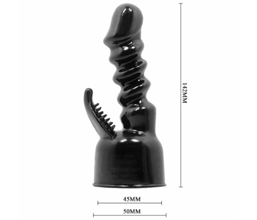 Baile Power Head Black - Interchangeable Massager Attachment TPR