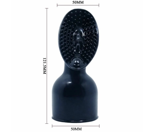 Baile Power Head Interchangeable Black Attachment - TPR, Textured Surface