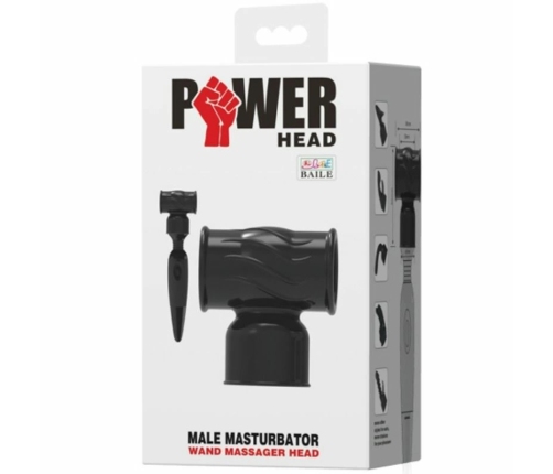 Baile Power Head Black - Interchangeable Attachment for Massager, TPR