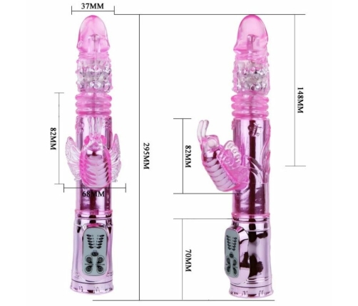 Baile Intimate Rotating Butterfly Model - USB Rechargeable, Pink