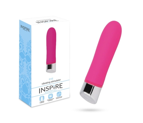 INSPIRER ESSENTIAL Eve Pink - Compact Silicone Vibrator, 12 Modes, Waterproof