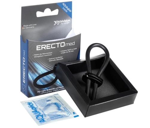 JOYDIVISION POTENZDUO Silicone Black Adjustable Ring M Size