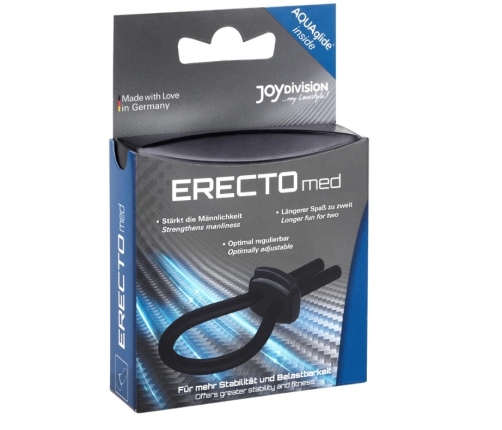 JOYDIVISION POTENZDUO Silicone Black Adjustable Ring M Size