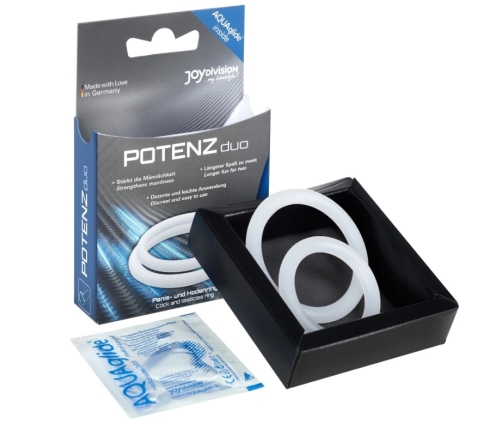 JOYDIVISION POTENZduo Intimate Silicone Rings Size M White