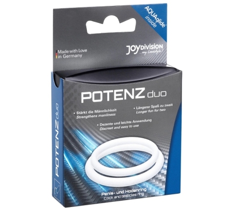 JOYDIVISION POTENZduo Intimate Silicone Rings Size M White
