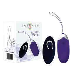 INTENSE Flippy II Remote Vibrating Egg, 12 Modes, USB, Purple, 70mm INTENSE Flippy II Remote Vibrating Egg, 12 Modes, USB, Purple, 70mm