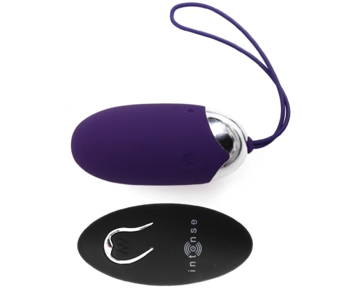 INTENSE Flippy II Remote Vibrating Egg, 12 Modes, USB, Purple, 70mm