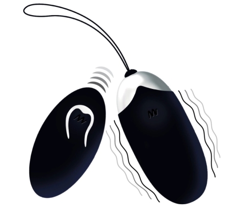 INTENSE Flippy II Remote-Controlled Vibrating Egg, Black, 12 Modes