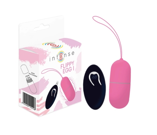 Intense Flippy I Remote-Controlled Vibrating Egg Pink Silicone 12 Modes